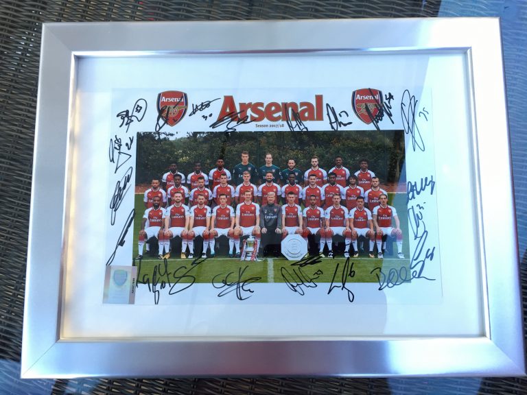 Burning Nights CRPS Support 3rd Annual National CRPS Conference – Auction – Arsenal signed and framed photo