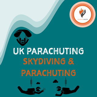 UK Parachuting thumbnail with Burning Nights logo