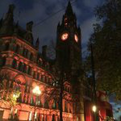 Manchester Town Hall Lights change Nov 2016 – Clock tower | In aid of CRPS Awareness Month