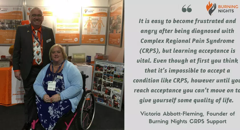 Acceptance for CRPS and Chronic Pain | Burning Nights CRPS Support | Victoria Abbott-Fleming quote on acceptance for CRPS