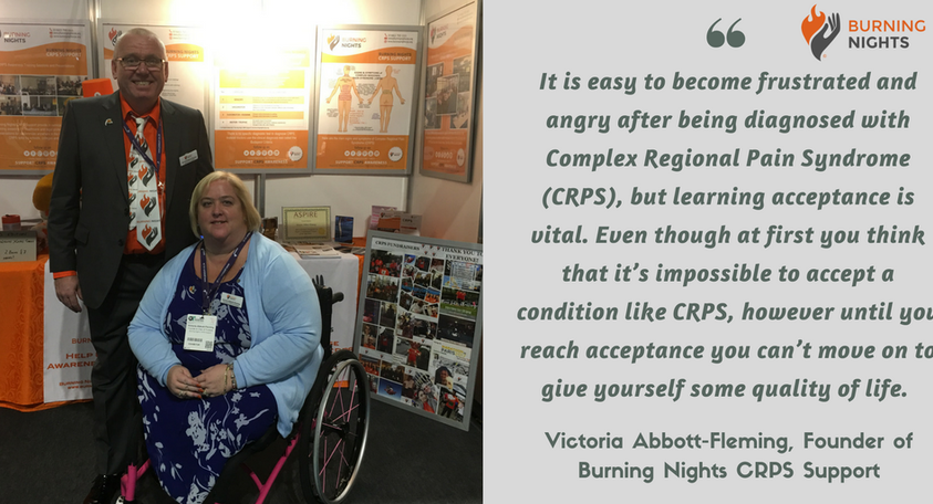 Acceptance for CRPS and Chronic Pain | Burning Nights CRPS Support | Victoria Abbott-Fleming quote on acceptance for CRPS