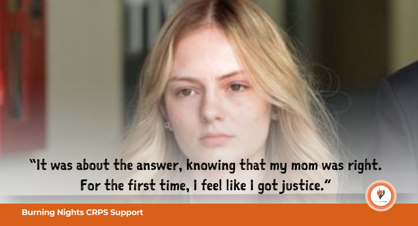 The Real CRPS Story Behind Take Care of Maya Trial | blonde haired girl looking sad