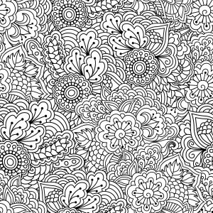 Distraction Techniques Adult colouring design (c) Burning Nights CRPS Support