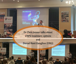 Dr Chris Jenner talks about CRPS treatment options and Dorsal Root Ganglion (DRG) at the 3rd annual national Burning Nights CRPS Support conference 2017