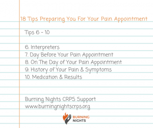 18 Tips Preparing You For Your Pain Appointment – Tips 6 – 10