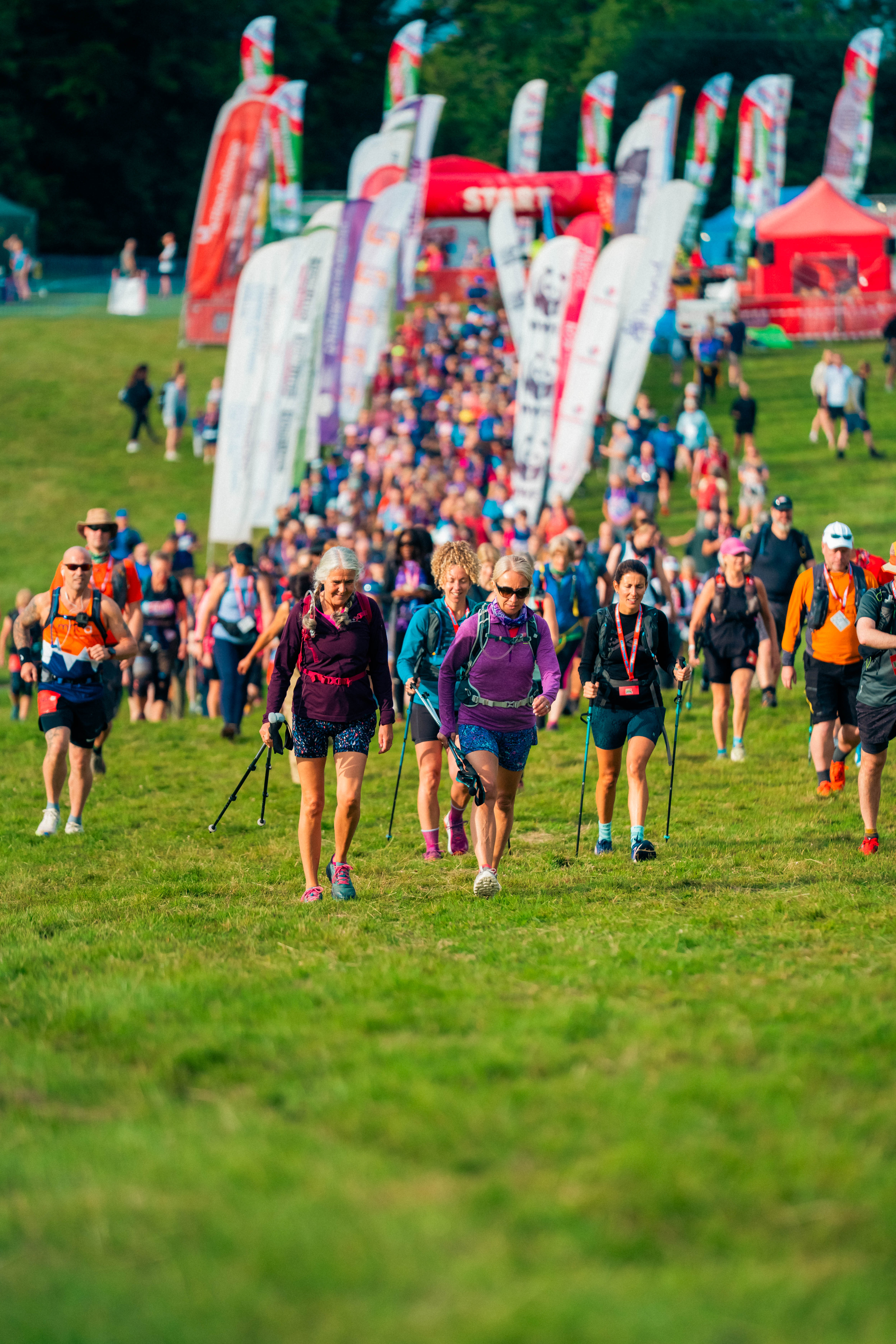 Gower Peninsula Ultra Challenge 2026, photo of participants on the route with the start line in the background
